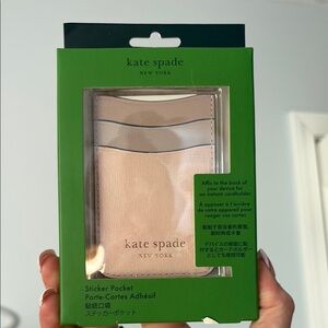 Kate Spade Sticker Pocket in Soft Beige